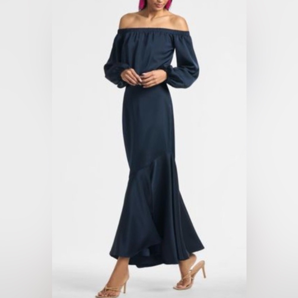 Sachin + Babi Midnight Blue Long Sleeve Dress